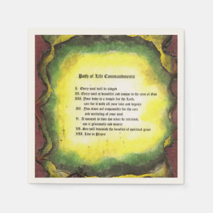 Path of Life Commandments Napkin