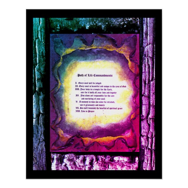 Path of Life Commandments Poster (Front)
