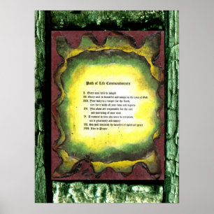 Path of Life Commandments Poster