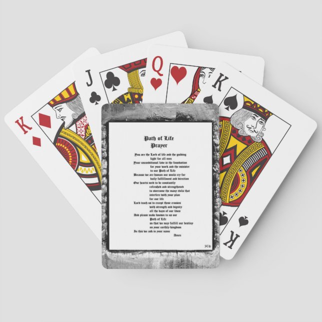 Path of Life Prayer Playing Cards (Back)