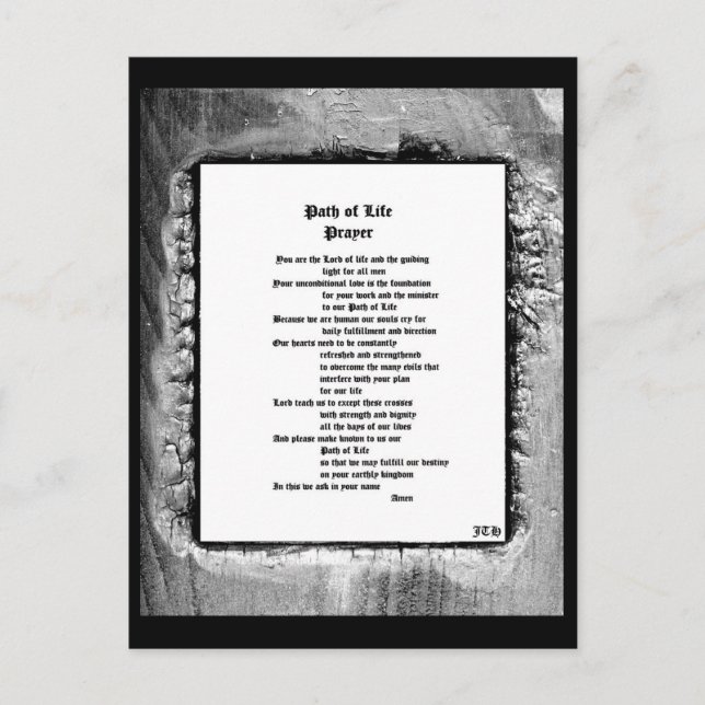 Path of Life Prayer Postcard (Front)