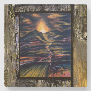 Path of Life Stone Coaster