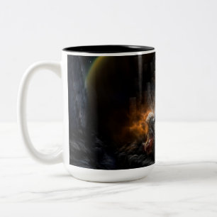 Path Of Shadows Fractal Fantasy Art by Xzendor7 Two-Tone Coffee Mug