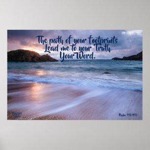 Path of your Footprints Ocean Matte Poster