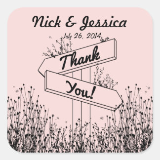 Path Signs Wedding Favour Sticker