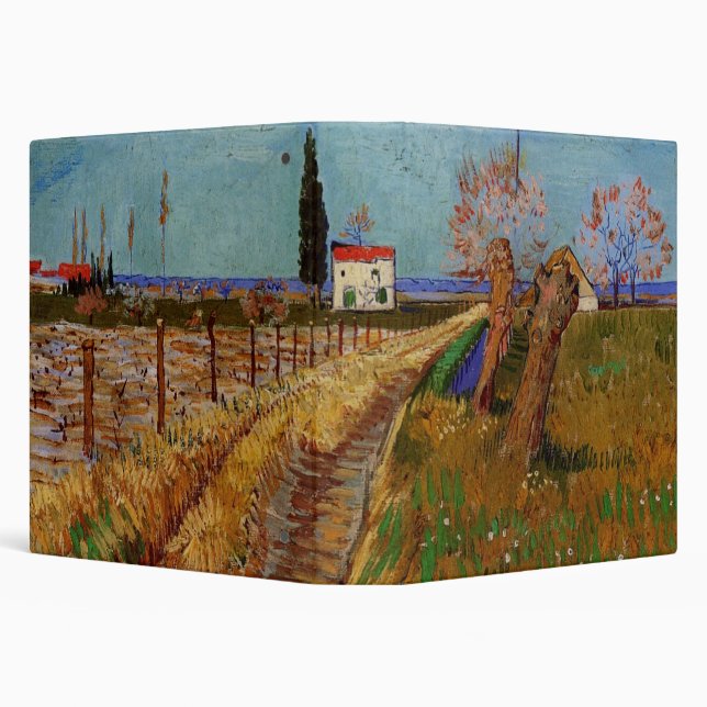 Path Through a Field, Willows by Vincent van Gogh Binder (Background)