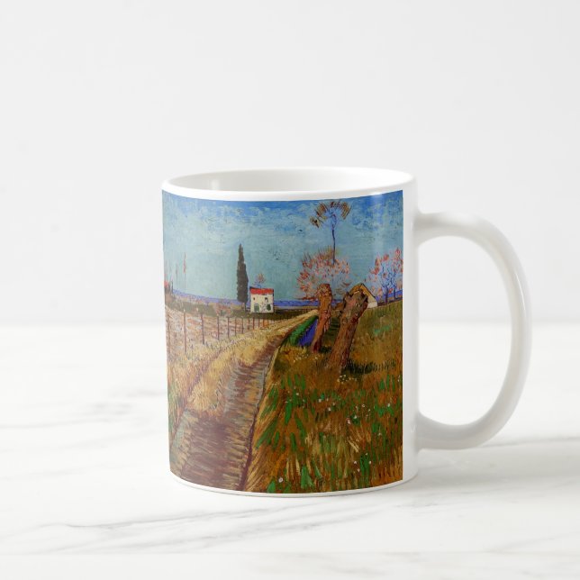 Path Through a Field, Willows by Vincent van Gogh Coffee Mug (Right)