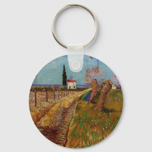 Path Through a Field, Willows by Vincent van Gogh Keychain