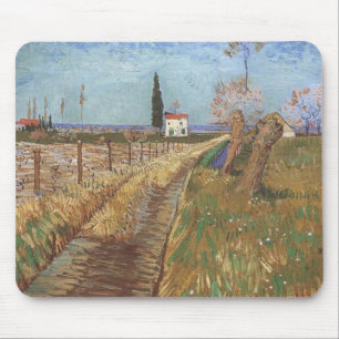 Path Through a Field with Willows 1888 Mouse Pad
