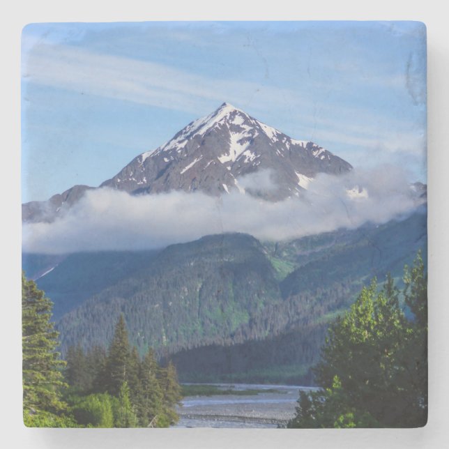 Path Through Alaska Stone Coaster (Front)