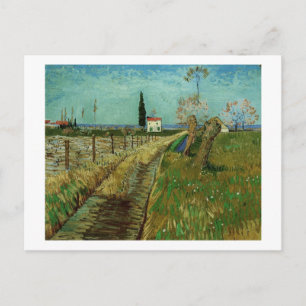 Path Through Field with Willows Van Gogh Fine Art Postcard
