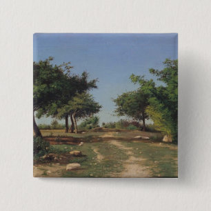 Path through the Apples Trees 2 Inch Square Button