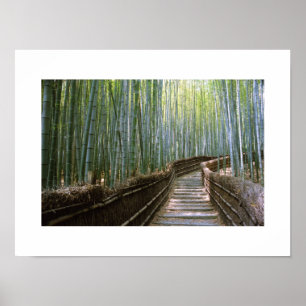 Path through the Bamboo: Kyoto, Japan Poster