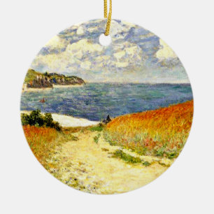 Path through the Corn at Pourville, fine art Ceramic Ornament