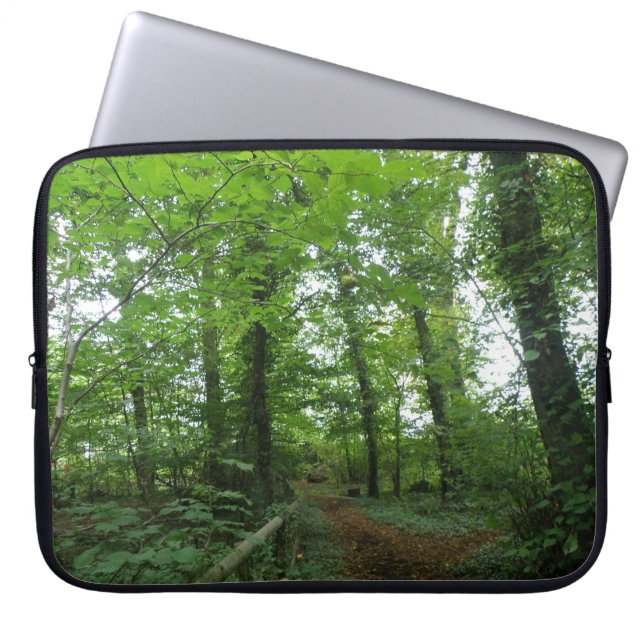 Path through the Green Forest Laptop Bag (Front)