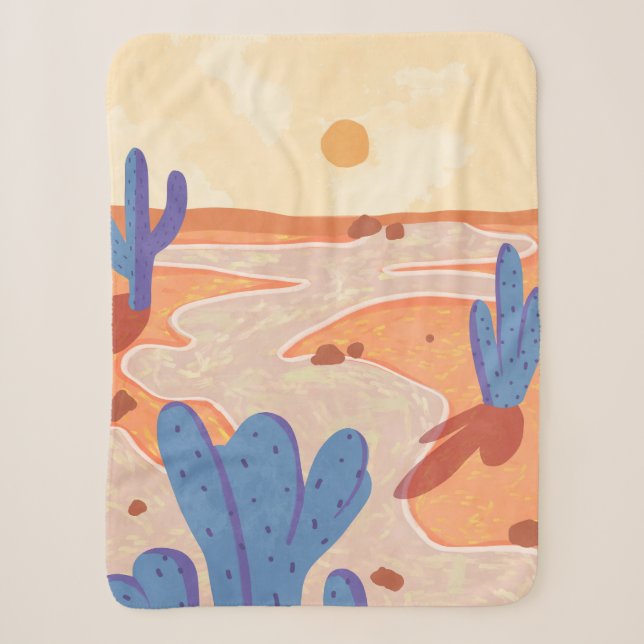 Path Through the Painted Desert Sherpa Blanket (Front)