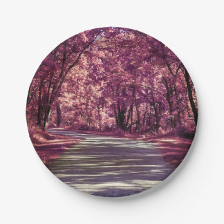 Path Through The Woods Paper Plate