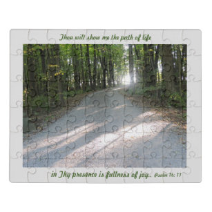 Path through woods Psalm 16:11 puzzle