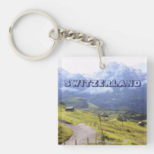 Path to snow mountain keychain