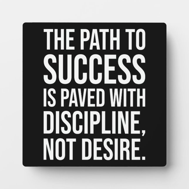 Path To Success Discipline - Gym, Hustle, Grind Plaque (Front)