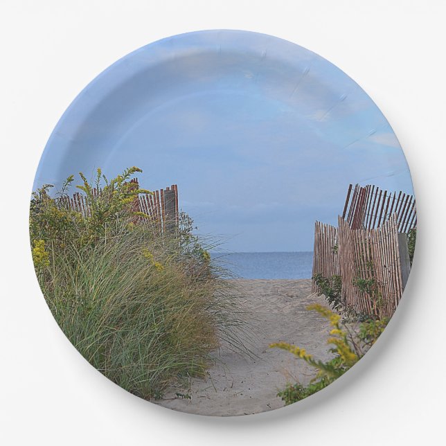 Path To The Beach Paper Plate (Front)