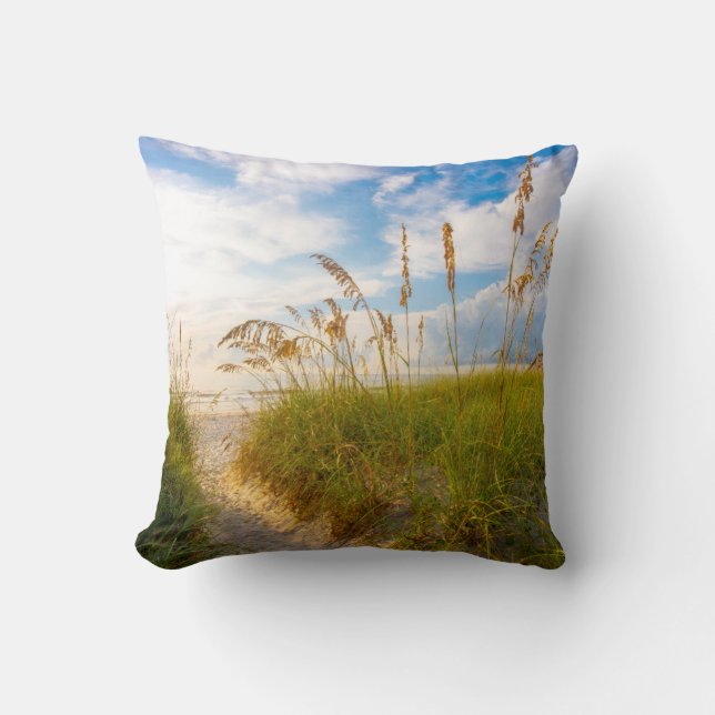 Path to the Beach Throw Pillow (Front)