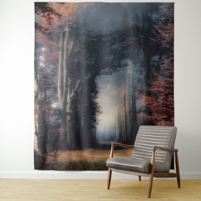 Path To The Light In A Tree Forest Tapestry (In Situ)