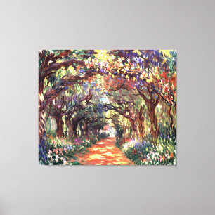 Path Under the Rose Trellises Giverny Canvas Print