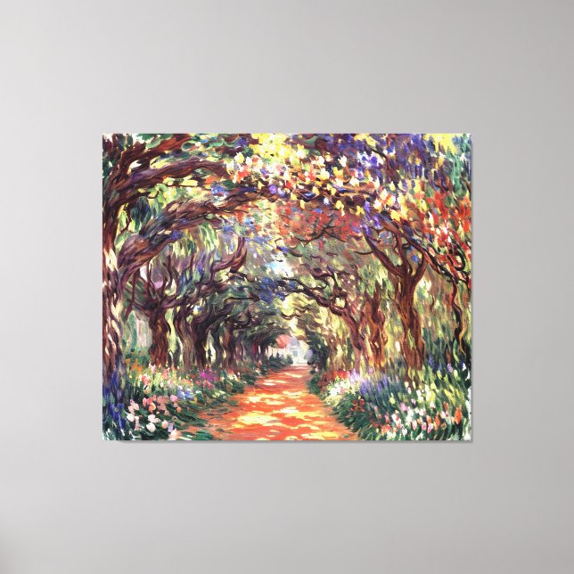 Path Under the Rose Trellises Giverny Canvas Print (Front)