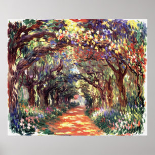 Path Under the Rose Trellises Giverny Poster