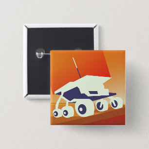 Pathfinder at Mars Space Art 2 Inch Square Button