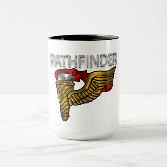 Pathfinder Badge- “Pathfinder” Black Mug (Center)
