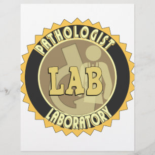 PATHOLOGIST BADGE LOGO MEDICAL LABORATORY