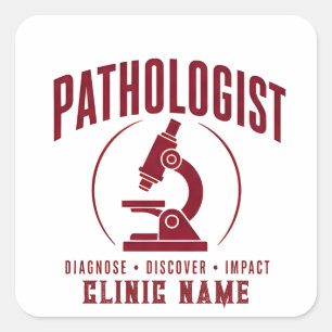 Pathologist Laboratory Medical Design Square Sticker