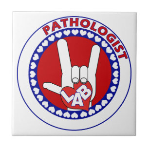 PATHOLOGIST LOGO ROUND ASL I LOVE LAB TILE