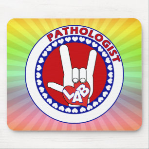 PATHOLOGIST ROUND LOGO ASL MOUSE PAD