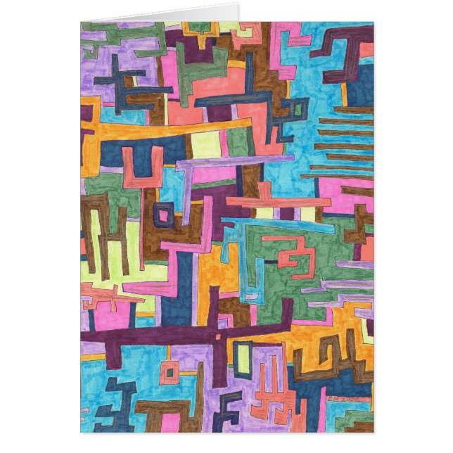 "Paths" Abstract Art Card (Front)