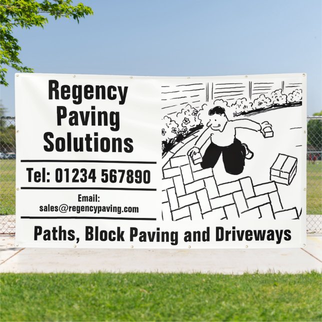 Paths, Block Paving and Driveways Banner (Outside)