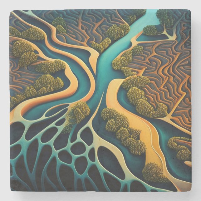 Paths of the Dreamland Stone Coaster (Front)
