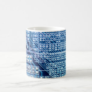 Paths on a computer plate coffee mug