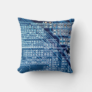 Paths on a computer plate throw pillow