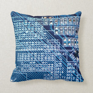 Paths on a computer plate throw pillow