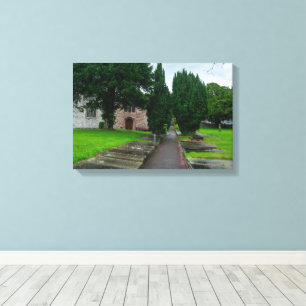Pathway to History: St. Asaph Parish Church, Wales Canvas Print