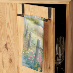 Pathway to the Lighthouse Coastal Cottage Kitchen Towel