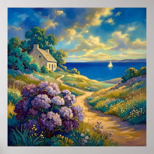 Pathway to the Quiet Lake Poster