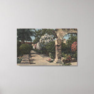Pathways of the Patio Mission Garden Canvas Print