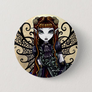 "Patience" Gothic Victorian Fairy Art Button