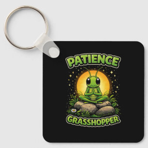 Patience Grasshopper Keychain
