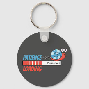 Patience Loading Funny Snail Family Birthday Gifts Keychain