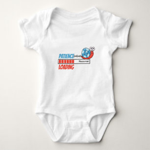 Patience Loading Funny Snail Infant Shower Party Baby Bodysuit